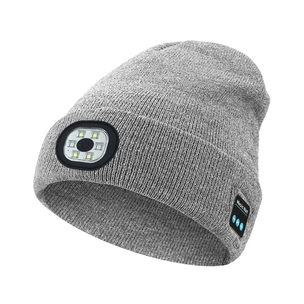 3-in-1 Bluetooth Beanie with LED Light