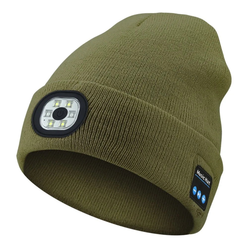 3-in-1 Bluetooth Beanie with LED Light