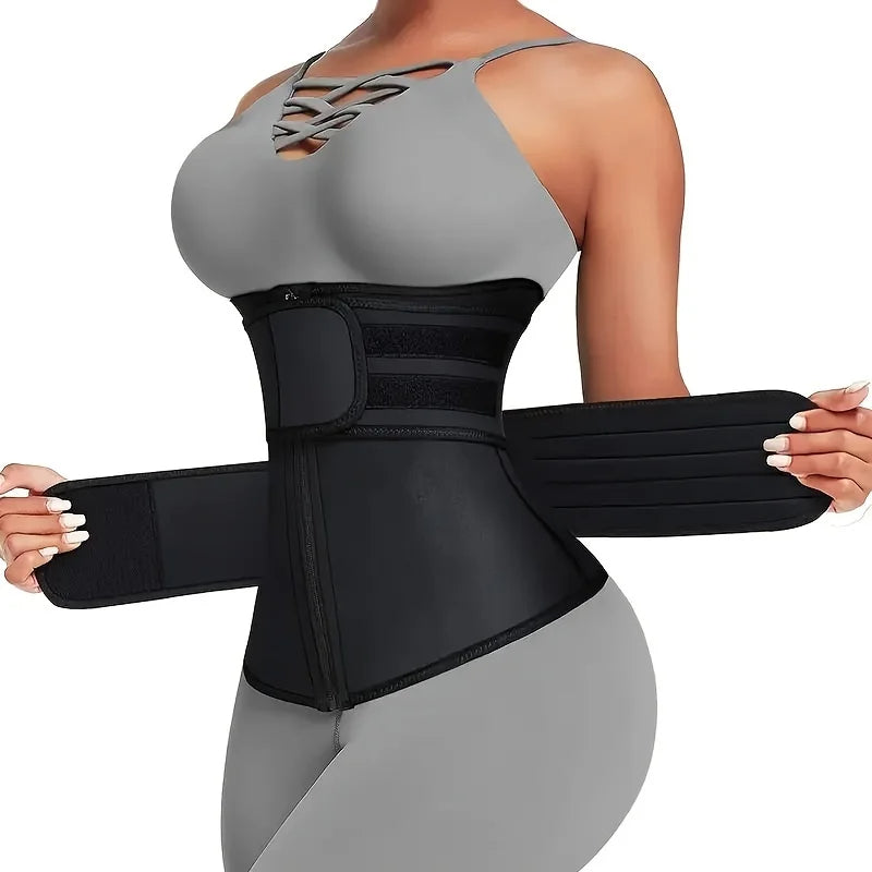 Ceinture sport gainante taille OLYX néoprène sudation sport silhouette