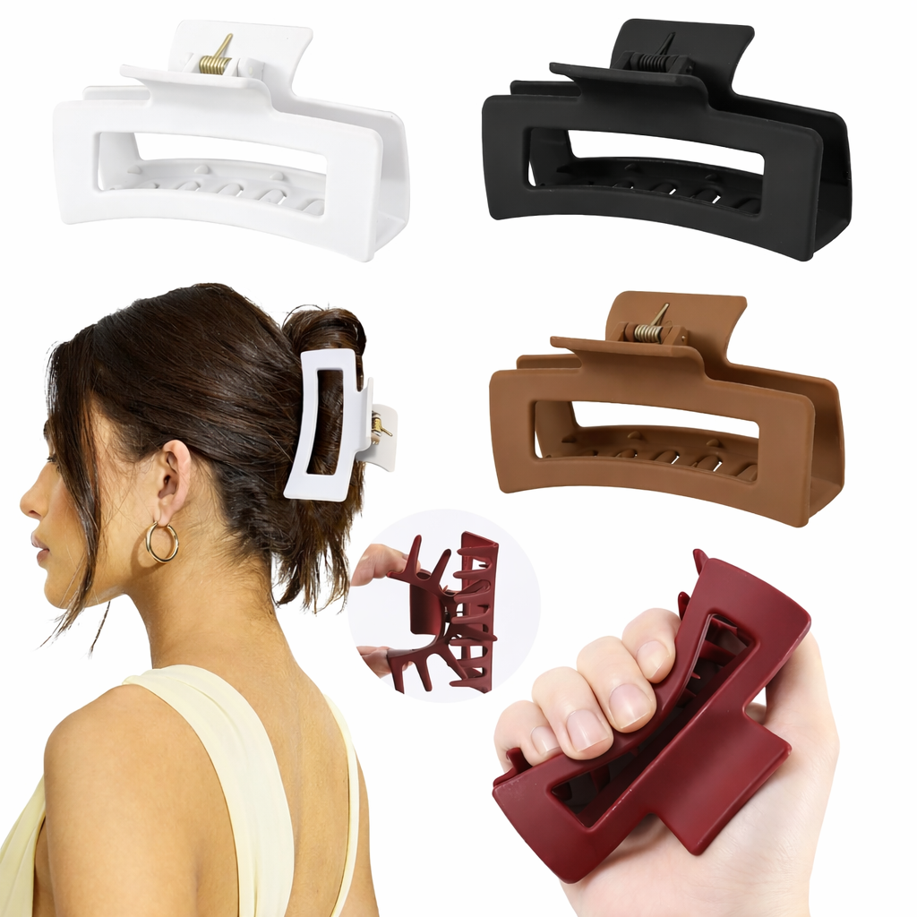 Pince à cheveux silicone incassable OLYX coiffure douce cheveux épais