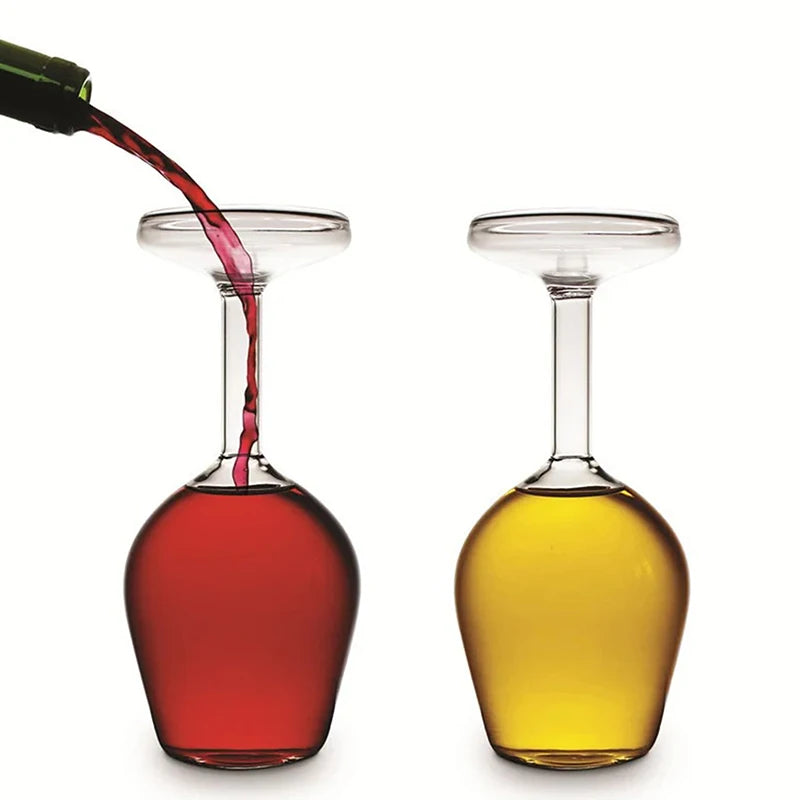 Verre à vin inversé OLYX design original soirée cadeau amateur vin