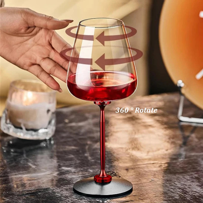 Verre à vin rotatif OLYX base rotative apéro cadeau original soirée