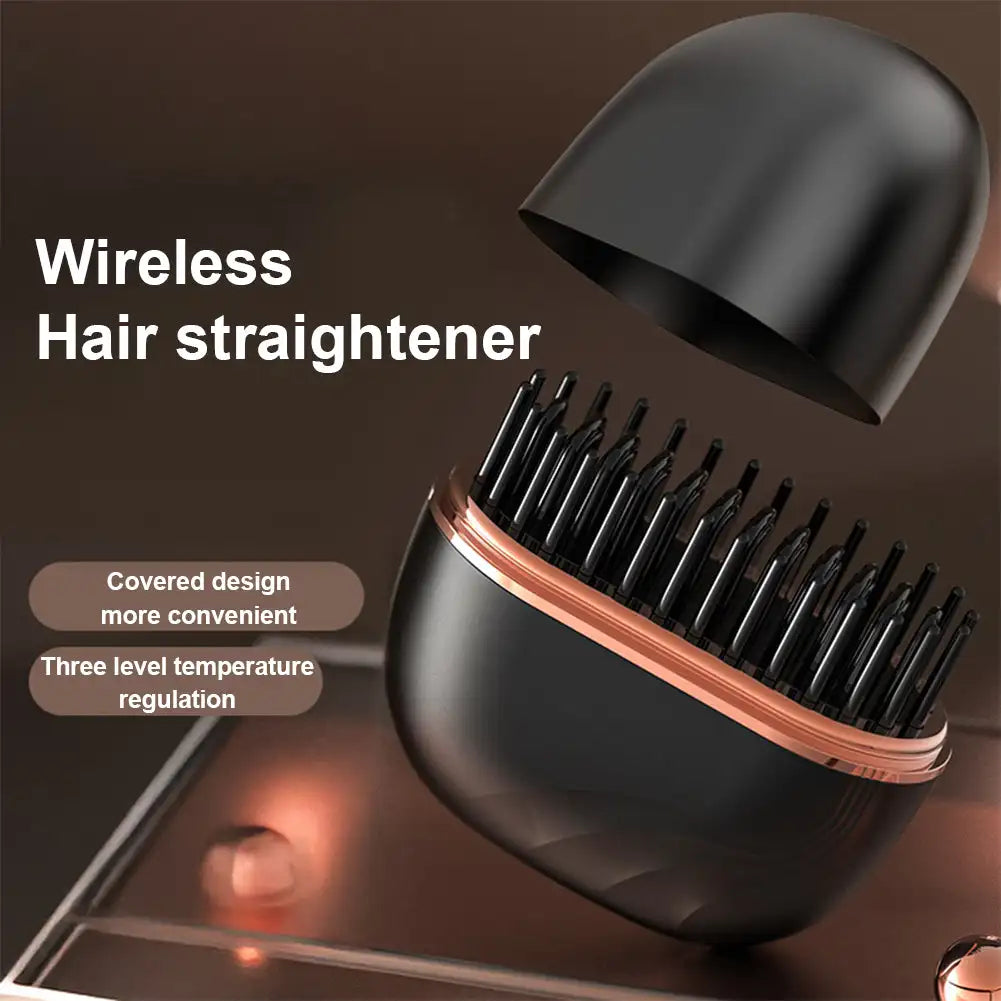 Portable Mini Hair Straightener Brush