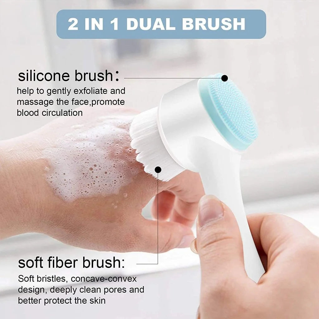 2-in-1 Silicone Facial Cleansing Brush
