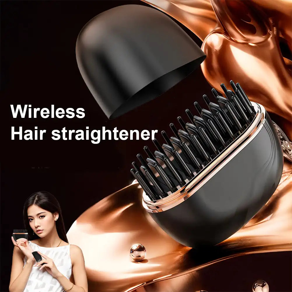 Portable Mini Hair Straightener Brush