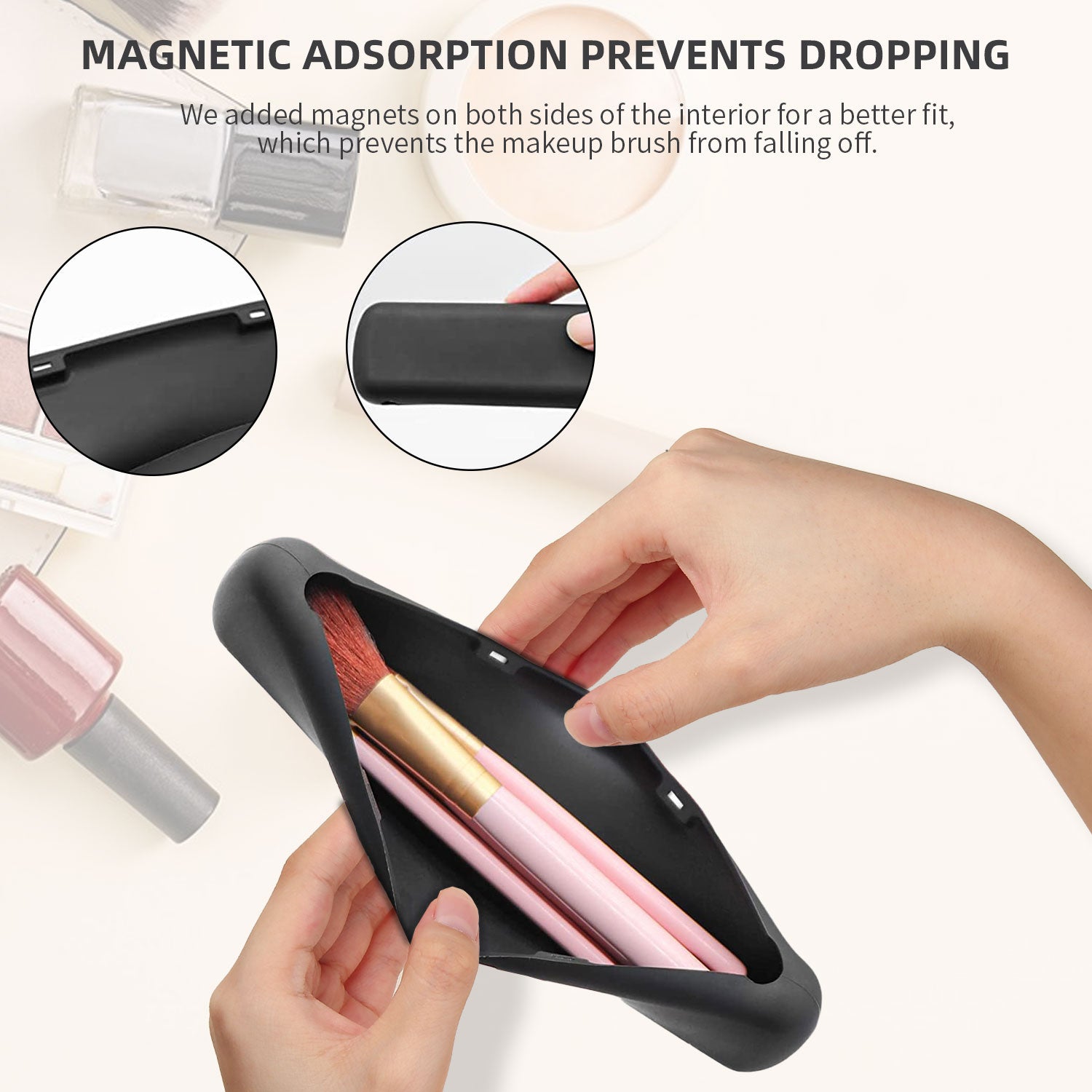 OLYX Brush Pod™ — Waterproof Silicone Makeup Brush Case