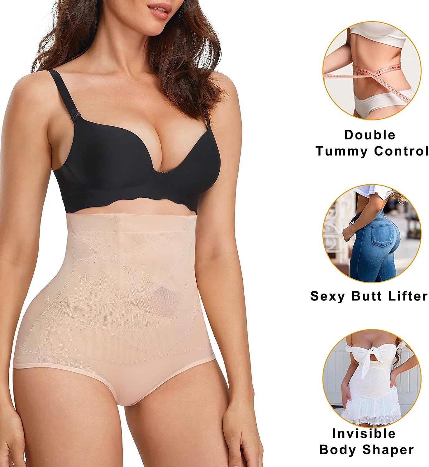 High-Waisted Tummy Control Shapewear Brief