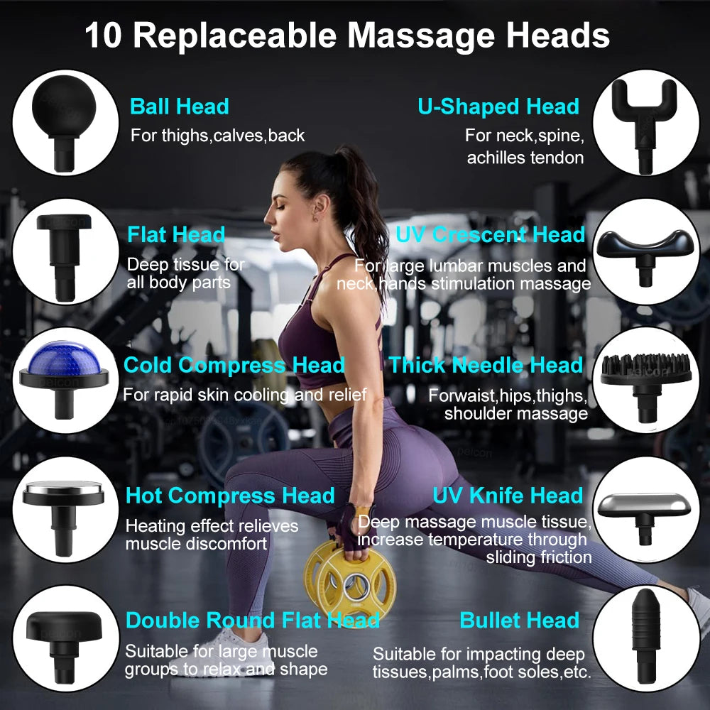 Massage gun OLYX silencieux 45dB — utilisable au bureau sans déranger