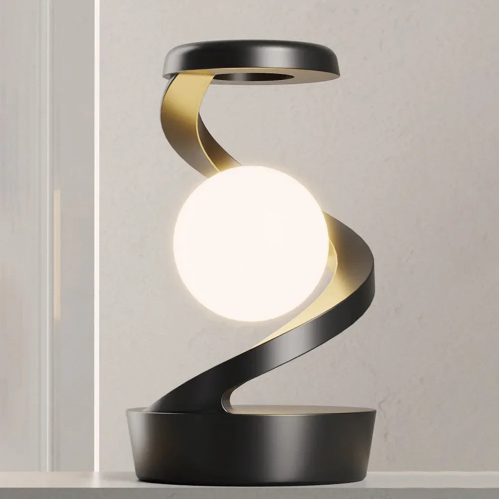 Lampe lévitante magnétique OLYX coloris gris anthracite — décoration tech bureau
