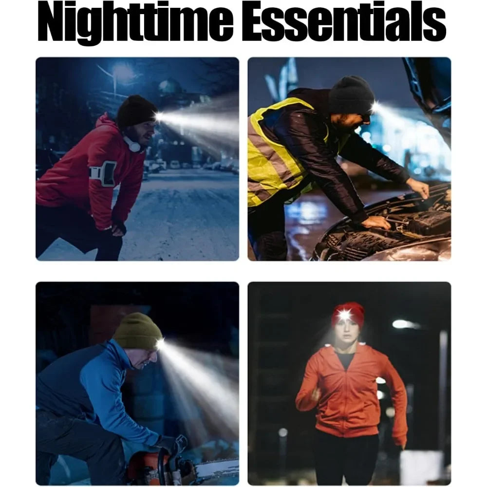 3-in-1 Bluetooth Beanie with LED Light