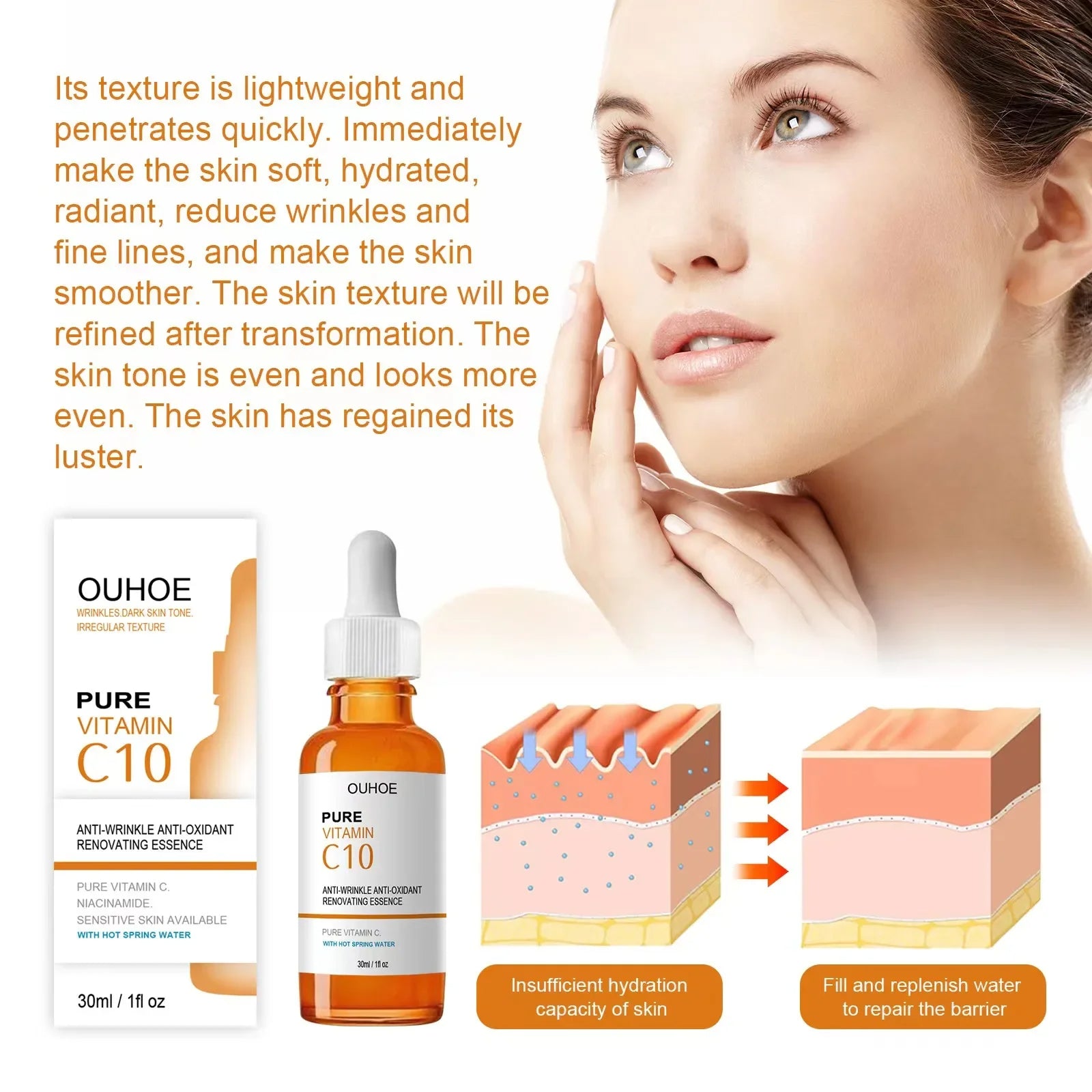 Sérum OLYX Vita-C™ — Sérum visage éclaircissant et lissant les rides