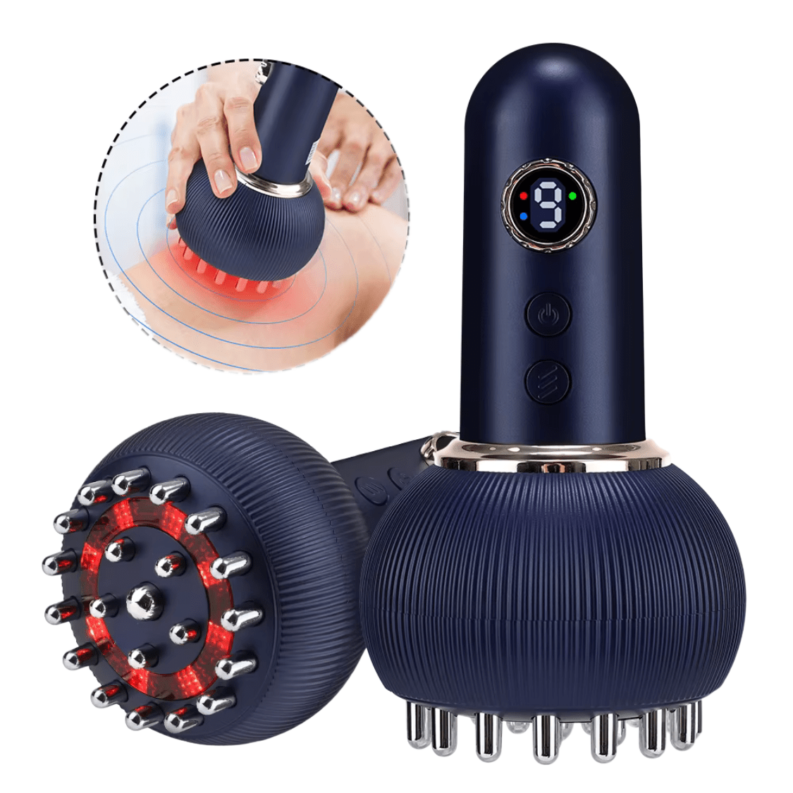 4-in-1 Gua Sha Cupping Massager — fond blanc
