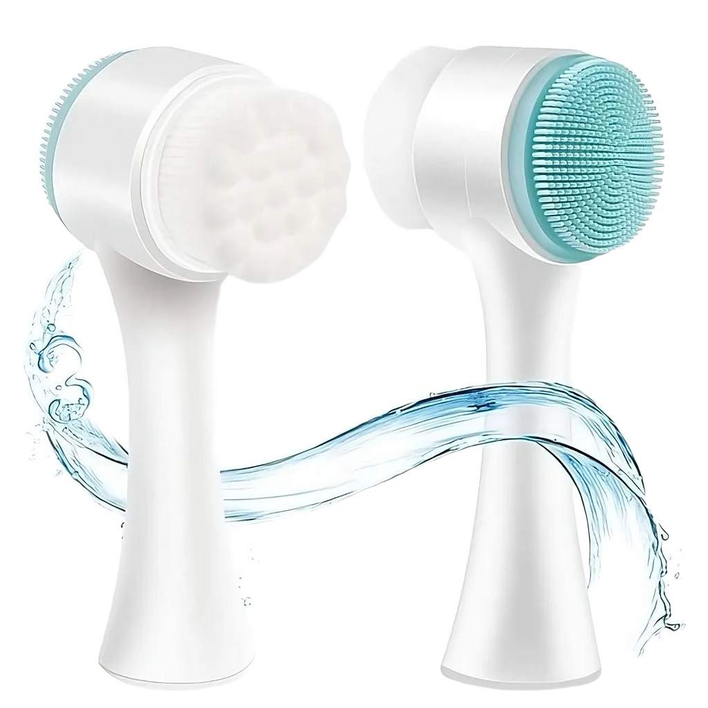 OLYX 2-in-1 Silicone Face Brush — fond blanc