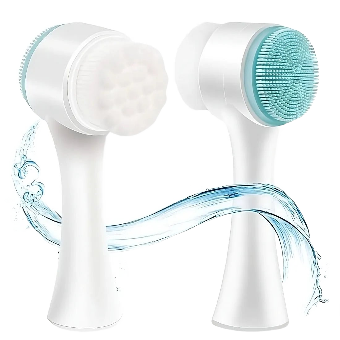 OLYX 2-in-1 Silicone Face Brush — fond blanc