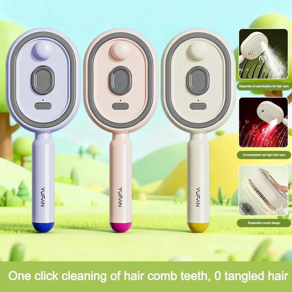 OLYX Misting Detangling Comb — Hydrating Spray Brush with Scalp Massage - OLYX-OLYX-
